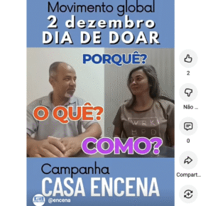 Dia de Doar para a Casa Encena, um centro cultural com arte e acolhimento.